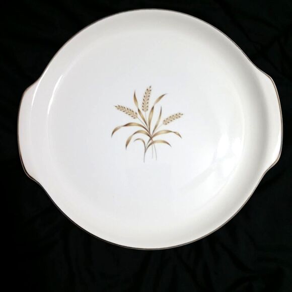 Ballerina Wheat Pattern Cake Plate Universal Oven Proof USA Union Made - Picture 1 of 3